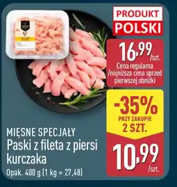 ALDI Mięsne Specjały Paski z fileta z piersi kurczaka oferta