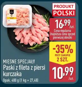 ALDI Mięsne Specjały Paski z fileta z piersi kurczaka oferta
