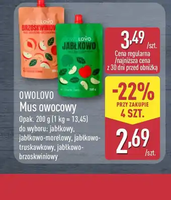 ALDI OWOLOVO Mus owocowy oferta
