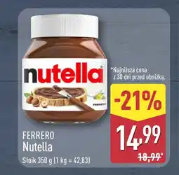 ALDI FERRERO Nutella oferta
