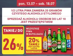 ALDI Wszystkie piwa w butelkach (Maternus, Budweiser, Perła, Łomża, Heineken, Karlsquell Hazy IPA) oferta