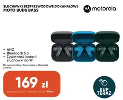 Max Elektro Słuchawki Bezprzewodowe Dokanałowe Moto Buds Bass Motorola oferta