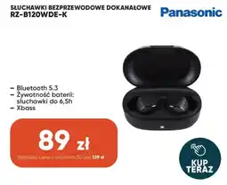 Max Elektro Słuchawki Bezprzewodowe Dokanałowe RZ-B120WDE-K Panasonic oferta