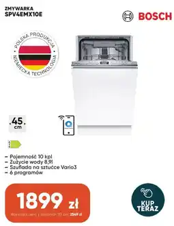 Max Elektro Zmywarka Bosch SPV4EMX10E oferta