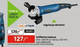 Leroy Merlin Szlifierka kątowa Dexter oferta