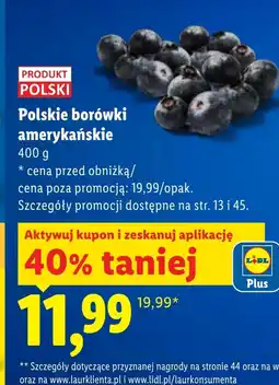 Lidl Borówki amerykańskie oferta