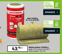 Leroy Merlin Wełna budowlana Rockwool oferta