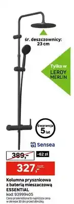 Leroy Merlin Kolumna prysznicowa z baterią mieszaczową ESSENTIAL Sensea oferta