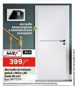Leroy Merlin Skrzydło drzwiowe pełne LINEA LAK białe oferta
