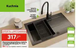 Leroy Merlin Zlewozmywak granitowy z baterią i wkładką ROTON QUALITY 73 cm oferta