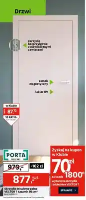 Leroy Merlin Skrzydło drzwiowe pełne Porta VECTOR T kaszmir oferta