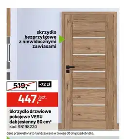 Leroy Merlin Skrzydło drzwiowe pokojowe VESU dąb jesienny 80 cm oferta