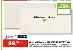 Leroy Merlin Gres szkliwny Marmo Travertino oferta
