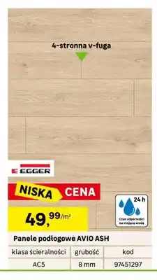 Leroy Merlin Panele podłogowe Egger AVIO ASH 8 mm AC5 oferta