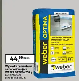 Leroy Merlin Wylewka cementowa samopoziomująca WEBER OPTIMA oferta