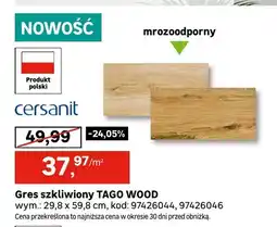 Leroy Merlin Gres szkliwiony Tago Wood Cersanit 29,8x59,8 cm oferta