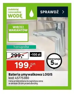 Leroy Merlin Bateria umywalkowa hansgrohe Logis oferta