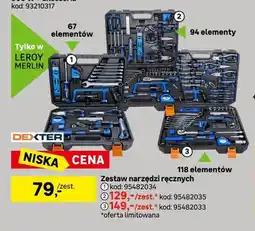 Leroy Merlin Zestaw narzędzi ręcznych Dexter 67 elementów oferta
