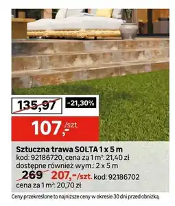 Leroy Merlin Sztuczna trawa SOLTA 1x5 m oferta