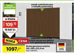 Leroy Merlin Brama garażowa uchylna GSL oferta