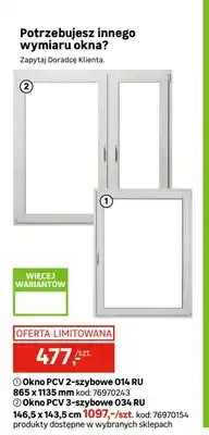 Leroy Merlin Okno PCV 3-szybowe O34 RU oferta