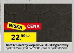 Leroy Merlin Gont bitumiczny karpiówka HAUSER grafitowy oferta