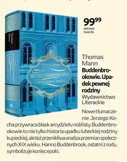 Empik Książka Buddenbrookowie. Upadek pewnej rodziny Thomas Mann Wydawnictwo Literackie oferta