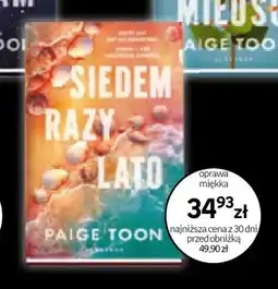 Empik Książka Siedem razy lato Paige Toon oferta
