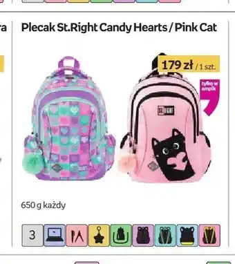 Plecak St.Right Pink Cat