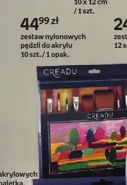 Empik Zestaw nylonowych pędzli do akrylu 10-pak Creadu oferta