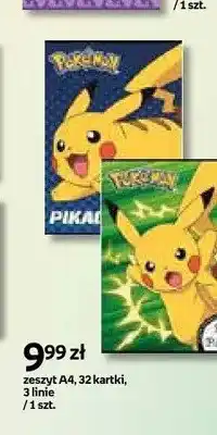Empik Zeszyt A4 Pokemon 32 kartki 3 linie oferta