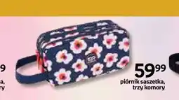 Empik Piórnik saszetka trzy komory granatowy w kwiaty oferta