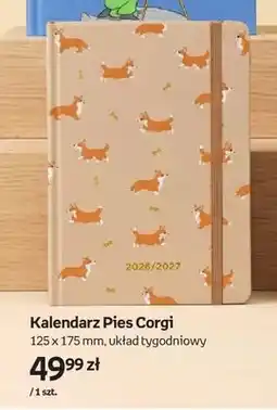 Empik Kalendarz Pies Corgi 125x175 mm układ tygodniowy oferta