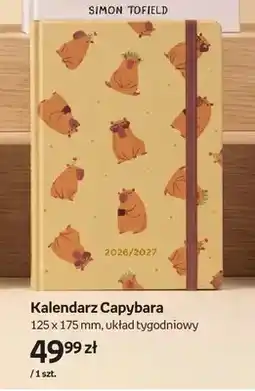 Empik Kalendarz Capybara 125x175 mm układ tygodniowy oferta