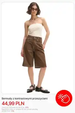 Cropp Bermudy z kontrastowymi przeszyciami Cropp oferta