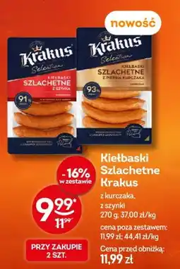 Żabka Kiełbaski Szlachetne z piersią kurczaka Krakus oferta