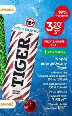 Żabka Napój energetyczny Tiger Wiśnia Energy Zero Cukru oferta