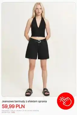 Cropp Jeansowe bermudy z efektem sprania Cropp oferta