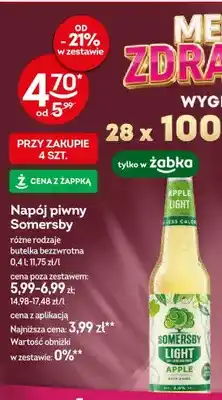 Żabka Napój piwny Somersby Light Apple oferta