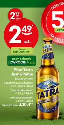 Żabka Piwo Tatra Jasne Pełne oferta
