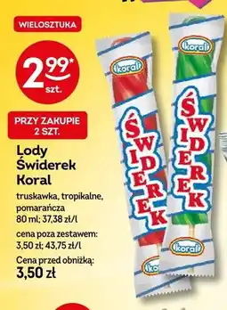 Żabka Lody Świderek Koral truskawka oferta