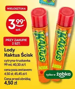 Żabka Lody Kaktus Ścisk cytryna-truskawka oferta