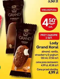 Żabka Lody Grand Koral almond oferta