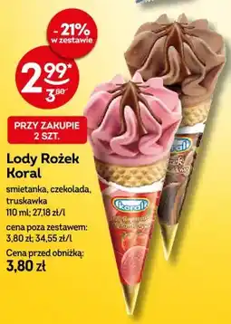 Żabka Lody Rożek Koral czekolada oferta