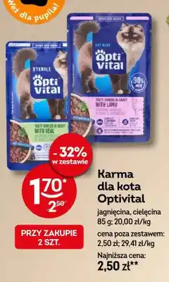 Żabka Karma dla kota Optivital z jagnięciną oferta