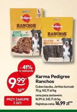 Żabka Karma dla psa Pedigree Ranchos Cubes kaczka oferta