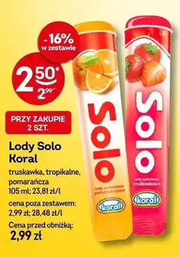 Żabka Lody Solo Koral truskawkowe oferta