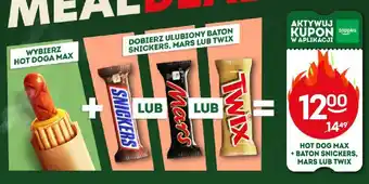 Żabka Zestaw hot dog Max + baton Snickers oferta
