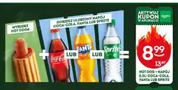 Żabka Zestaw Hot Dog + napój Coca-Cola, Fanta lub Sprite oferta