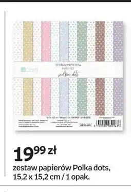 Empik Zestaw papierów Polka dots d-Craft 15,2x15,2 cm oferta